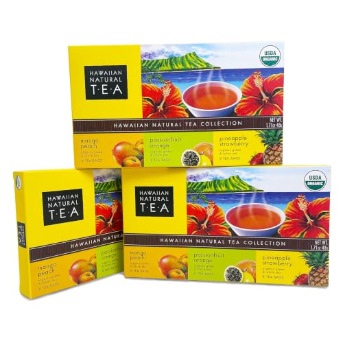 Image of Hawaiian Natural Organic Tropical Fruit Tea Sampler Gift Box - 336 Bags