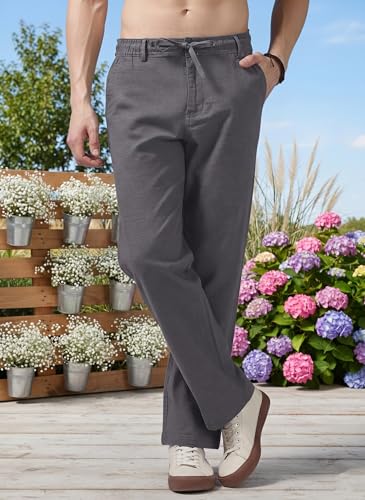 Image of Men's Multi Color Cargo Casual Trousers | Men's Regular Fit Straight Pants | Comfortable Stylish Cargo for Men | Soft Fabric for Everyday Wear, Travel & Office | Linen Cotton Bottom Wear