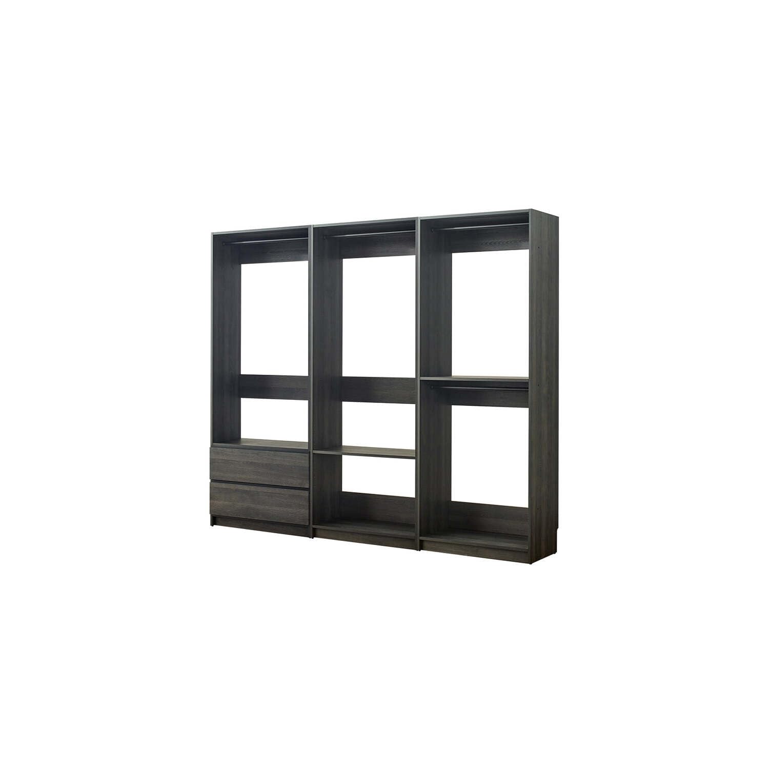 Prosper Gray Freestanding Walk in Wood Closet System