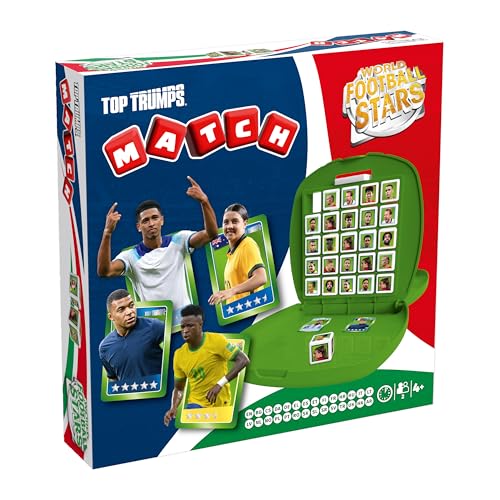 Top Trumps Match Weltfussballstars Edition - WFS Match Beliebte Brettspiele - Gedächtnisspiel für Familie und für Kinder - 2+ Spieler ab 4+ Jahren - Multilingual