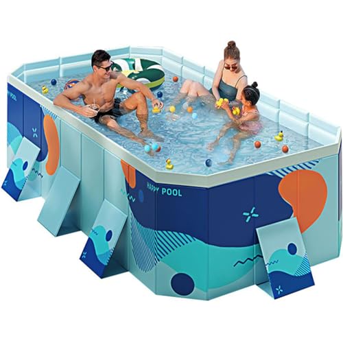 NAKUJI 【2025新改良 非膨張式】プール 空気入れ不要 折りたたみ 大型...