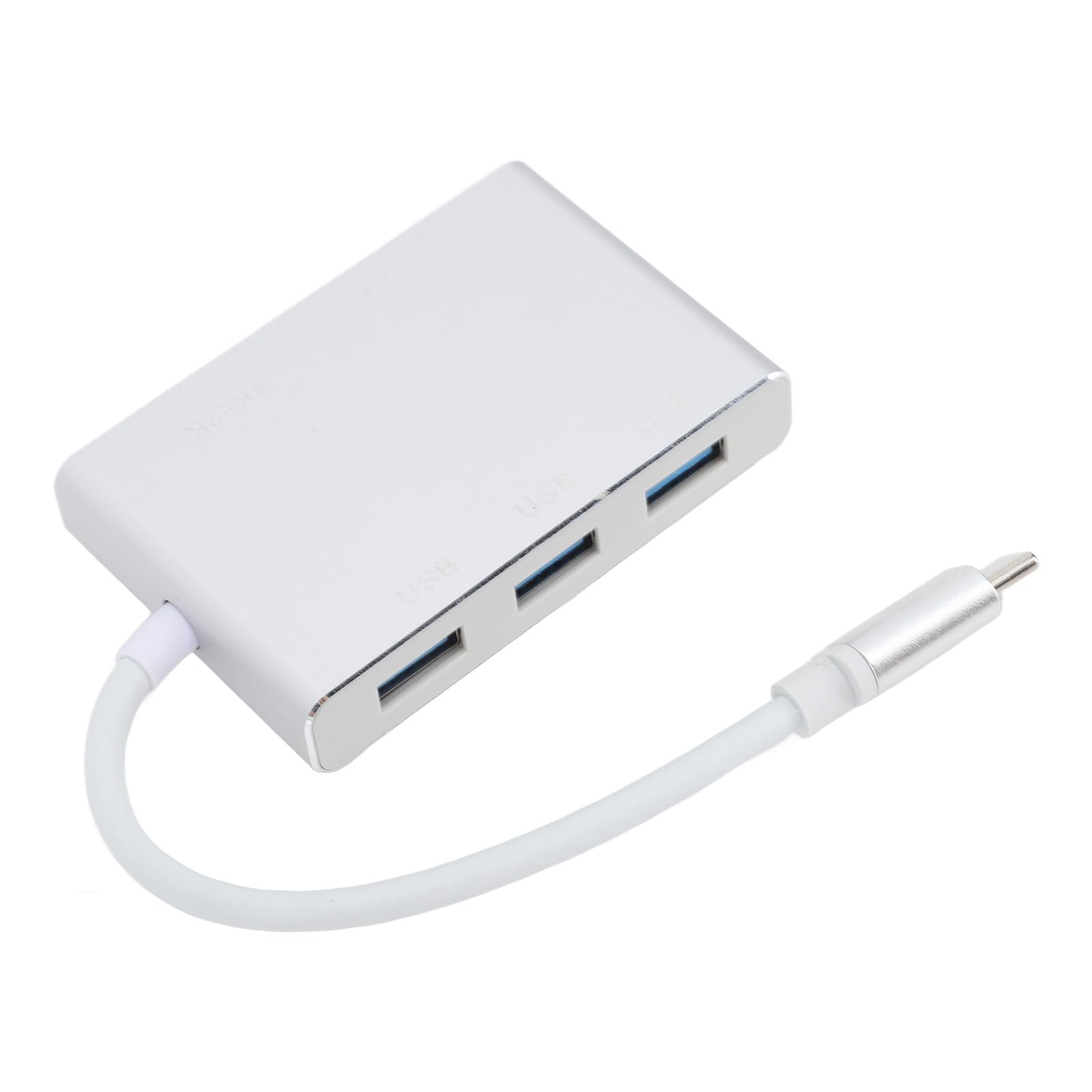 USB C Hub 5 w 1 typ C do USB Multi Port Adapter Rozdzielacz z interfejsem multimedialnym HD VGA USB 3.0 dla telefonu Srebrny laptop