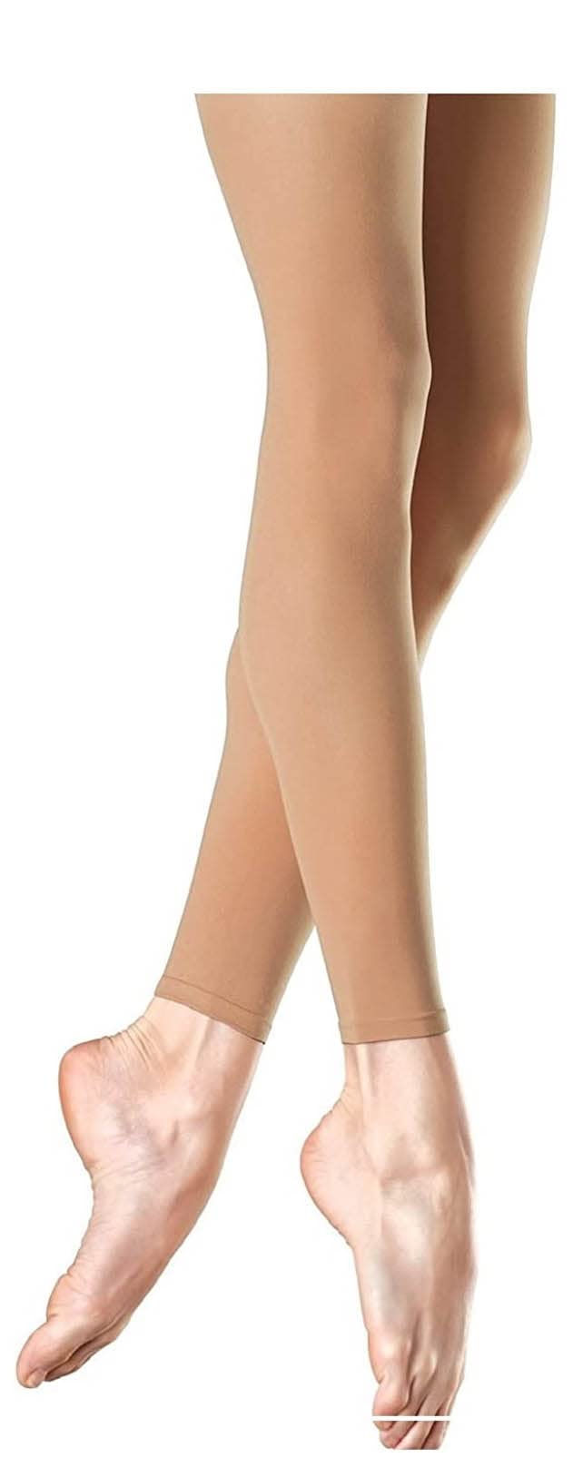 Mytoptrendz Women's Tan Mytoptrendz® Dance Ballet Footless Tights Ultra Soft Matte Semi-Opaque (Large- )
