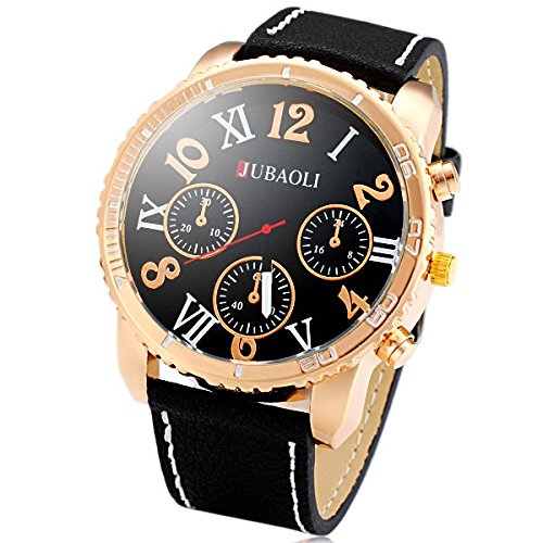 Best Brand Shshd Analog Watch with PU Leather Strap (Black) M.