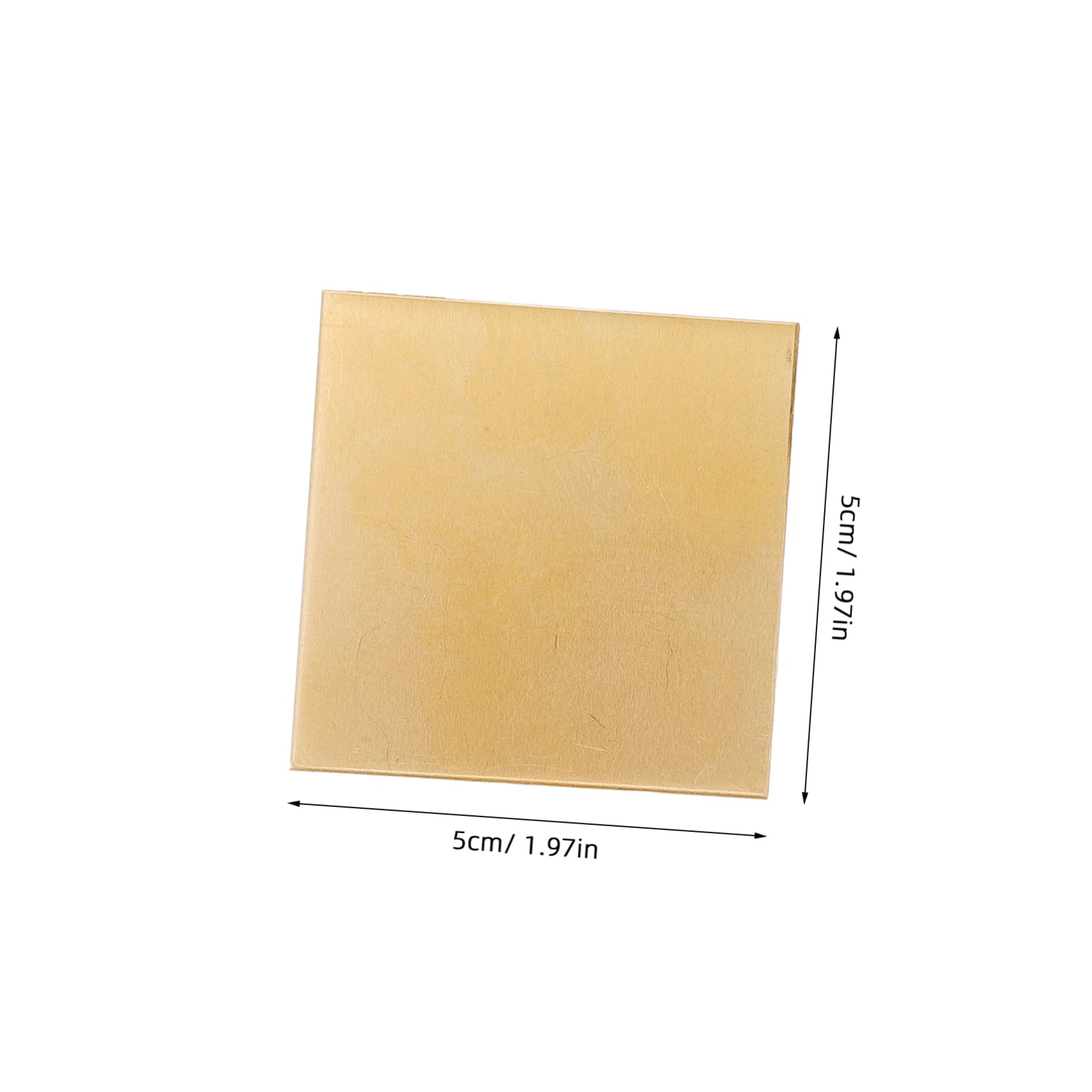 PRETYZOOM 4pcs Sheets Brass Material Repairs Crafting Electrical Plates Work Copper Sheeting Brass Plate Copper Plate Golden