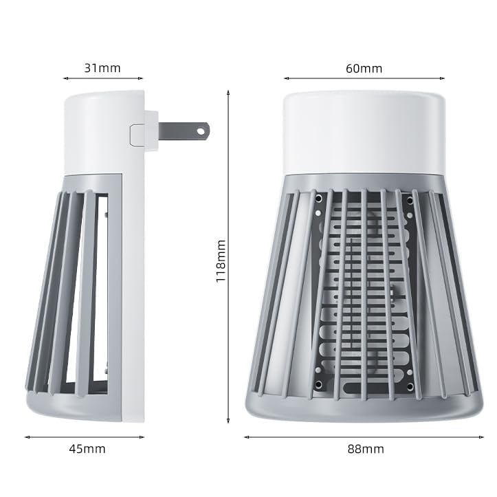 Image of Mosquito Killer International Eco Friendly Bug Zapper Mosquito Lamp Dual Mosquito Zapper Lamp Indoor Insect Trap Portable Killer Lamps Easy for Home Q3