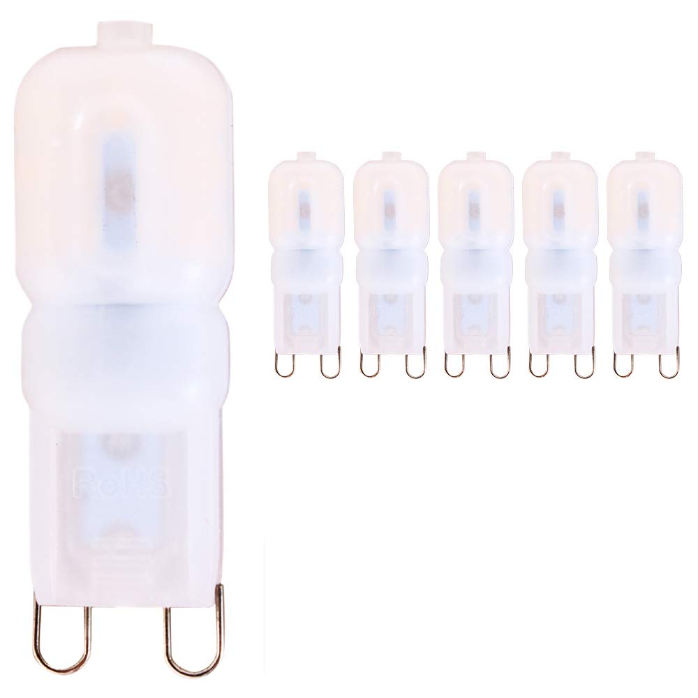 Mengjay® 5x G9 led corn lamp AC220V 2.5w 2835 SMD 14 LED Warm White Crystal Silicone Candle Replace 25W halogen lamps Dimmable light bulb