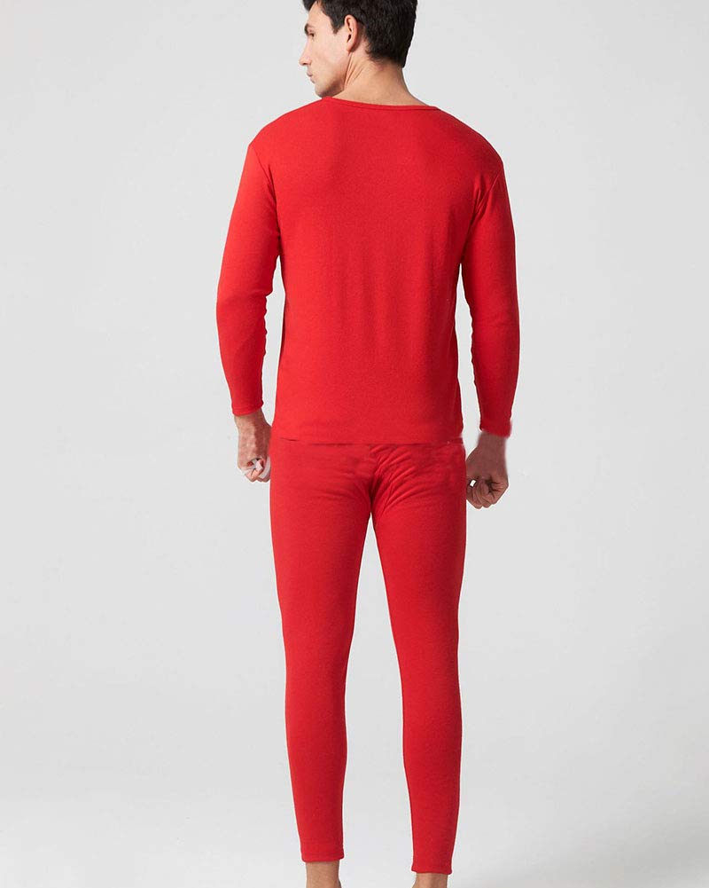 Uomo Termico Set di Biancheria Intima Velluto d'oro Foderato in Pile Inverno Caldo Girocollo Maglietta a Manica Lunga Top e Pantaloni Leggings Bottom Lunghi Plus Size