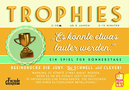 Funbot 1027797 |Trophies - das lustige Partyspiel für schnelle Denker | deutsch