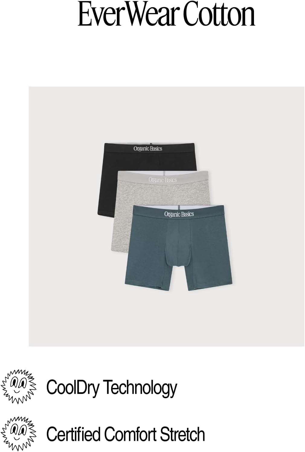 Organic Basics mens Core 6" Easy Fit Organic Cotton Boxer Brief Underwear - Image 9