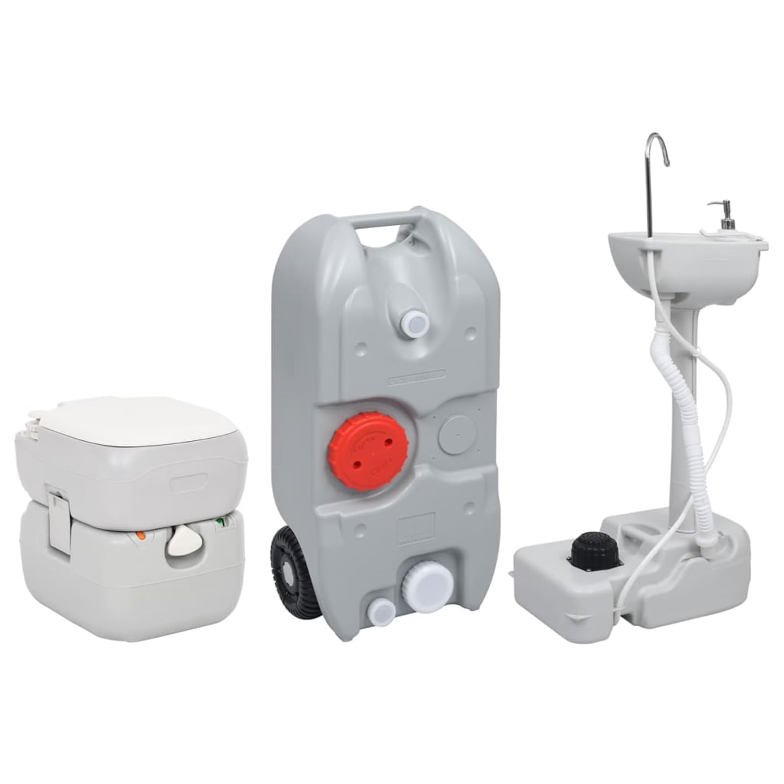 ARKEM Tragbare Campingtoilette Toiletteneimer Mit Deckel Camping mit Waschbecken und Wasserbehälter Bio Toilette
