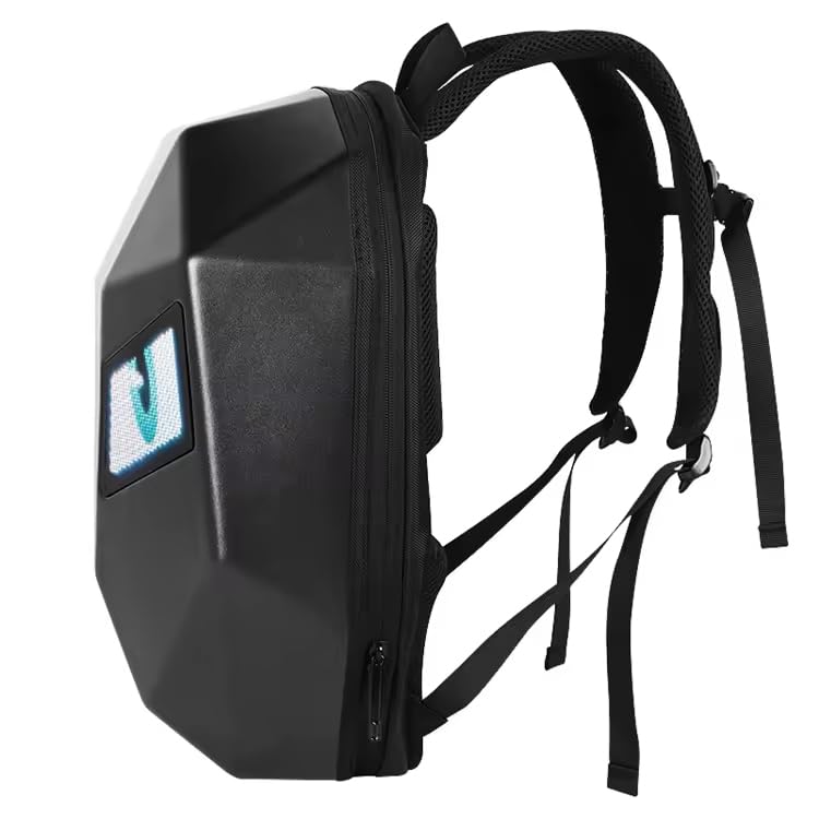 Image of Waterproof Led App Backpack with Led Digital Display LED Backpack Eyes With Screen for Motorcycle, 25L | Carry Laptop