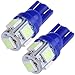 cciyu 194 Extremely Bright LED Bulbs 5-5050-SMD fit for Interior Lights Map Light Step/Courtesy/Door Light Glove Box Light Instrument Panel Light Wedge T10 168 2825 W5W Ice Blue Bulbs Pack of 20
