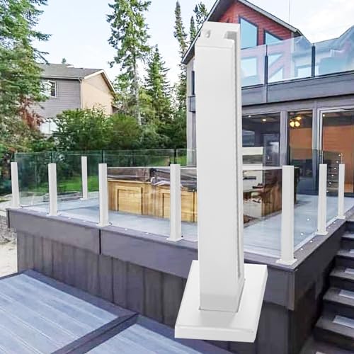 Columna de soporte de paneles de vidrio para terrazas y balcones modernos