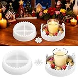 MICHIHOMIE Silikonformen Gießformen Adventskranz, Silikonform Gießform Adventskalender, DIY Gießformen Silikon Weihnachten für Heimdekoration