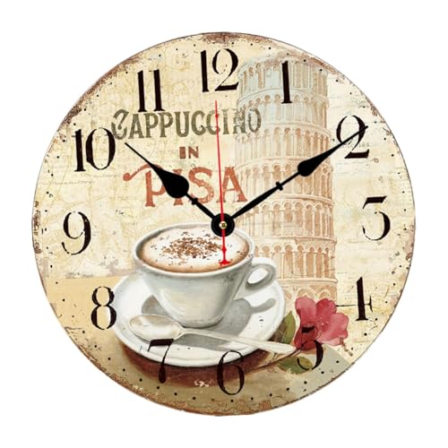 Horloge murale rétro suspendue pour sublimer l'ambiance cosy de votre salon