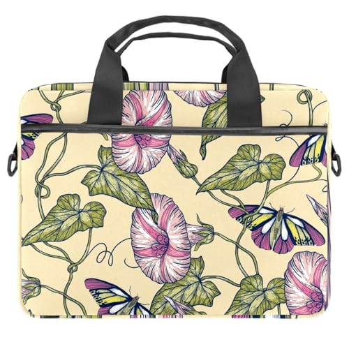 Bolso bandolera para portátil de 13 a 14.5 pulgadas con diseño de mariposa multicolor