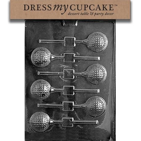 Dress My Cupcake Chocolate Candy Mold, Golf Ball Lollipop Cover