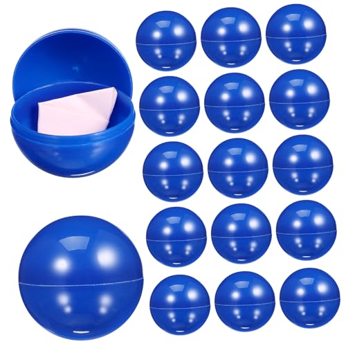 Milisten 25 pièces Boules de Loterie Plastique Creuses Bleu Lot pour Tirage Tombola Jeux et Décoration Festive