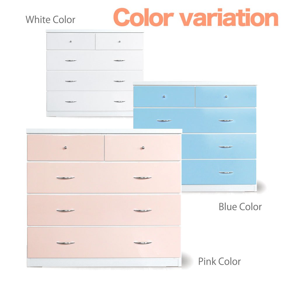 Amazon｜100幅 4段 チェスト 【100-4LC MVP DX】 12/1 (（白）ホワイト