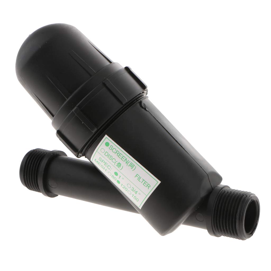misppro 2 filtri per irrigazione da 2,5 cm, per sistema di irrigazione a goccia, filtro a Y con filtrazione a rete 120, materiale plastico, facile installazione e manutenzione