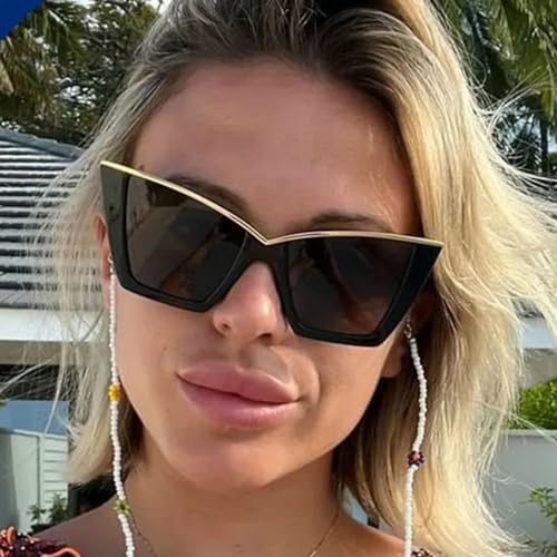 COTIA Fashion Cat Eye Sunglasses Women Men Oversized Square Casuals Sun Glasses Retro Trendy Travel Eyewear4