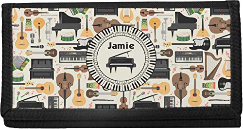 Personalized Musical Instruments Canvas Checkbook Cover