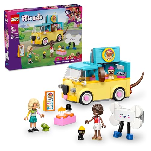 LEGO Friends Furgoneta de Accesorios Caninos - Animales de Juguete Inc. Figuras de Perro, Gato y Rana - 2 Mini Muñecas - Regalo de Cumpleaños para Niñas de 6+ Años - 42678