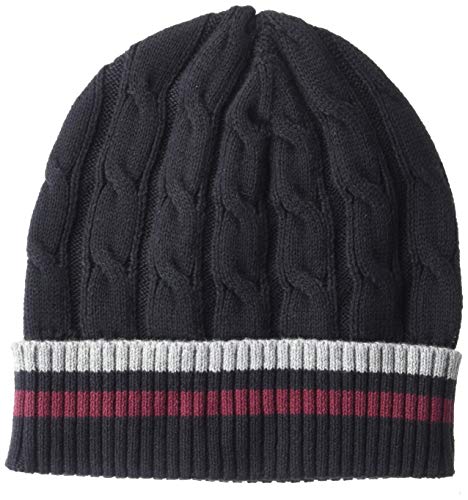 Amazon Brand - Goodthreads Men's Soft Cotton Cable Knit Beanie, Black, One Size