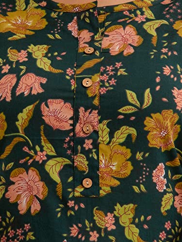 Image of feranoid Women Cotton Printed Straight Short Kurti