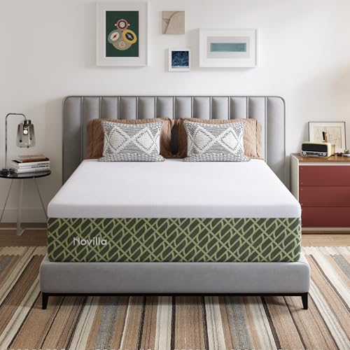 Image of Novilla 12 Inch King Size Gel Memory Foam Mattress for Ergonomic Comfort