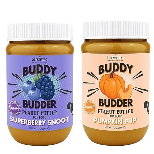 BUDDY BUDDER Superberry Snoot + Pumpkin Pup Natural Dog Peanut Butter