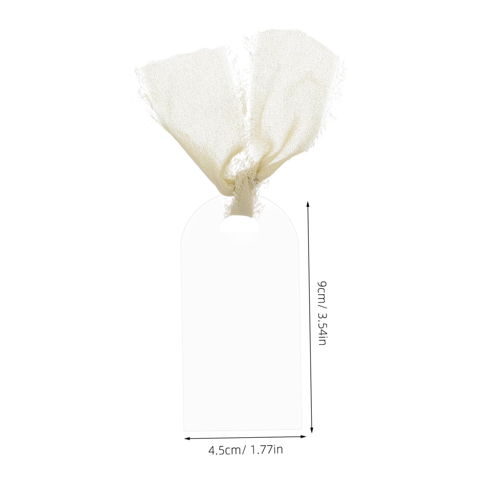 30 Stück Teiliges Frosted Acryl Platzkarten mit Hellgrünen Bändern Beschreibbare Wiederverwendbare Sitzplatzschilder für Hochzeit Party Event-dekoration
