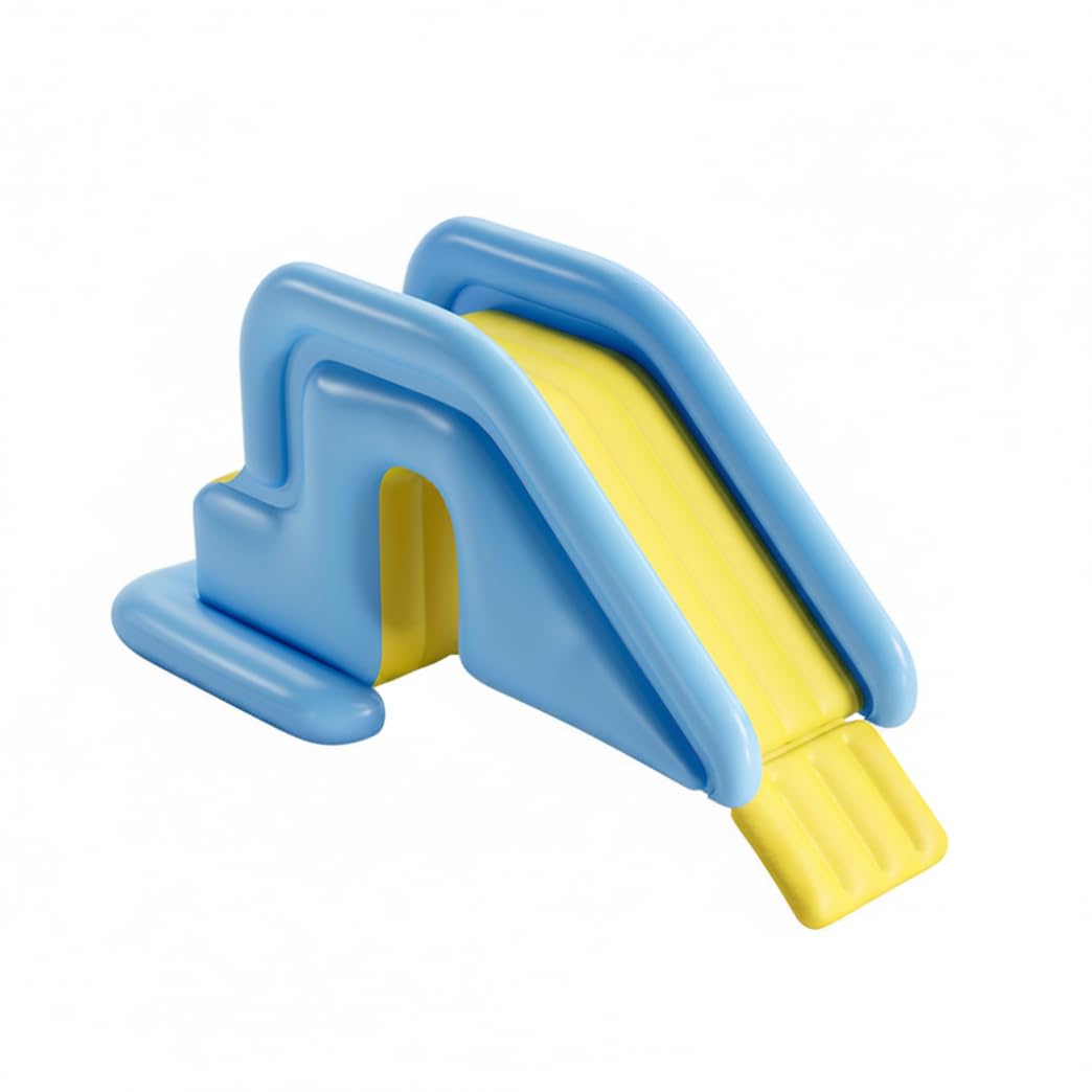 Toboggan de Piscine Gonflable Toboggan de Piscine Bleu Clair avec Pompe à Pied - Eau Gonflable Stockage d'Installation Facile pour Jardin Extérieur Intérieur