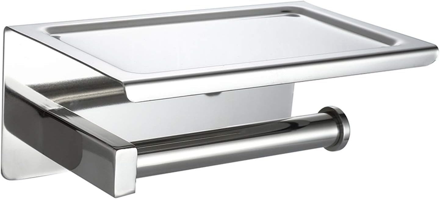 KFGISD, Bathroom Stainless Steel Wall Mounted Mobile Phone Holder Tissue Box Kitchen Towel Holder Beautiful Appearance,Toilet Roll Holders
