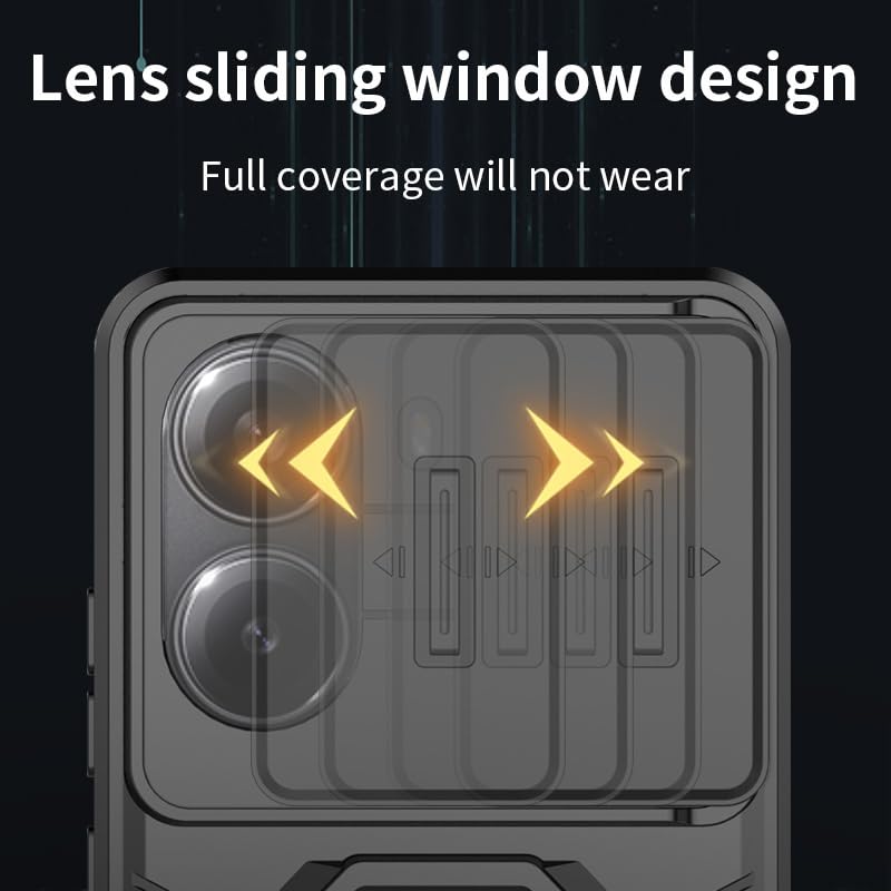Coque Poco X7 Pro antichoc de qualité militaire avec anneau de support - 4