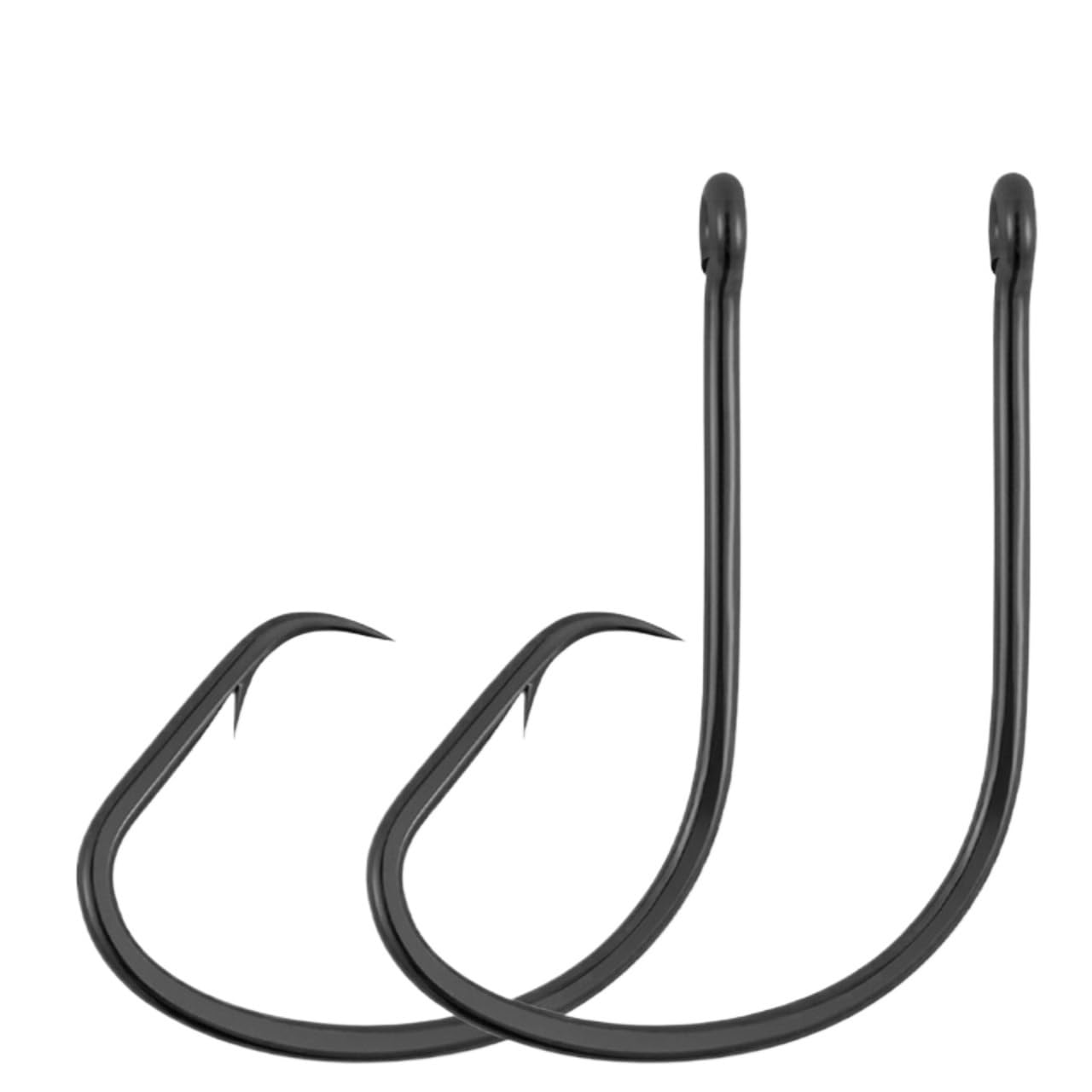 Ami da Pesca 25~100 Pezzi in Linea Cerchio Gancio Offset Pesca Pesce Gatto d'Acqua salata for sartiame Esche Vive e Esca