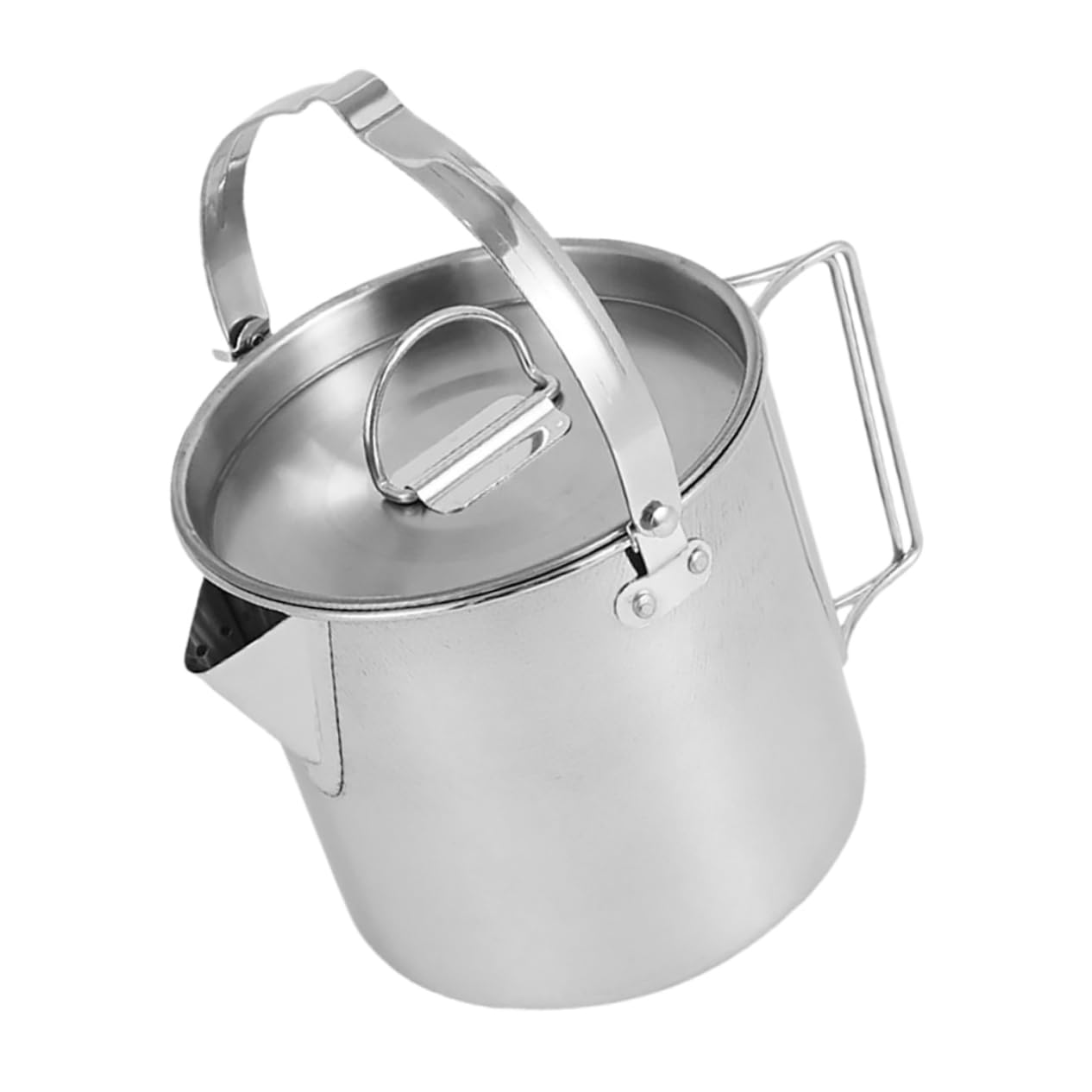 Kisangel Hervidor de Agua Portátil de Acero Inoxidable de Exteriores para Camping Senderismo y Picnics Rápido para Hervir Agua