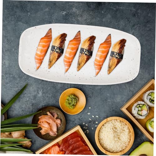Plato rectangular de cerámica Cabilock para sushi y postres miniatura 7