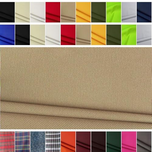 Fabrics-City Beige nylon Stoff CORDURA Gewebe 600d extra stabil Sonnensegel outdoor Rucksack nähen wasserdicht Camping Garten diy Beach, 3805