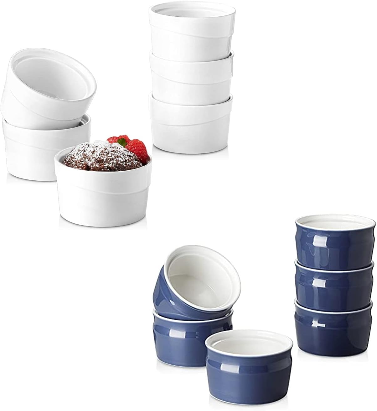 ZONESUM Ramekins 8 Oz Oven Safe, Creme Brulee Ramekins for