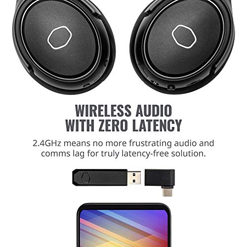 Cooler Master MH670 Wireless Gaming Headset with Virtual 7.1 Surround Sound - PC & Console Compatible with 50mm Neodymium Audio Drivers, Ultra-Clear Boom Mic and Portable Frame - USB Type A/C / 3.5mm - Immagine 1