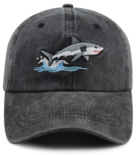 Shark Gifts for Women Men Funny Shark Decor Fish Hat Sharks Lover Baseball Cap Fathers Mothers Day Birthday Gifts for Ocean Lovers Friends