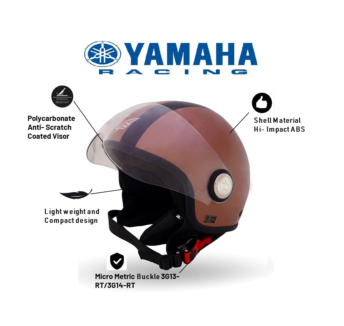 Yamaha Avion Polycarbonate Anti- Scratch Half Face Helmet (Size L