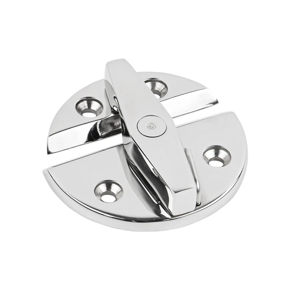 HKVTVCYPYA 1pc Boat 180° Door Catch Latch 316 Stainless Steel Round Marine Cabinet Lock Hardware Accessories