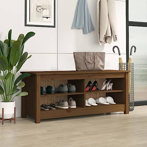 Frdhee Zapatero de madera maciza de pino, para pasillo, pasillo, salón, ahorro de espacio, fácil instalación