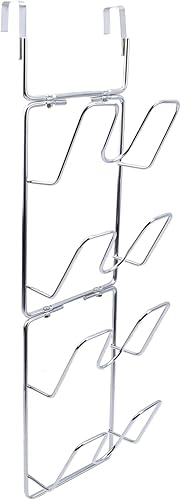 Miniatura 9 de Organizador de tapas de olla de 4 niveles, sin perforar, almacenamiento de tapa de olla montado en la pared, soporte para tapa de olla y sartén de