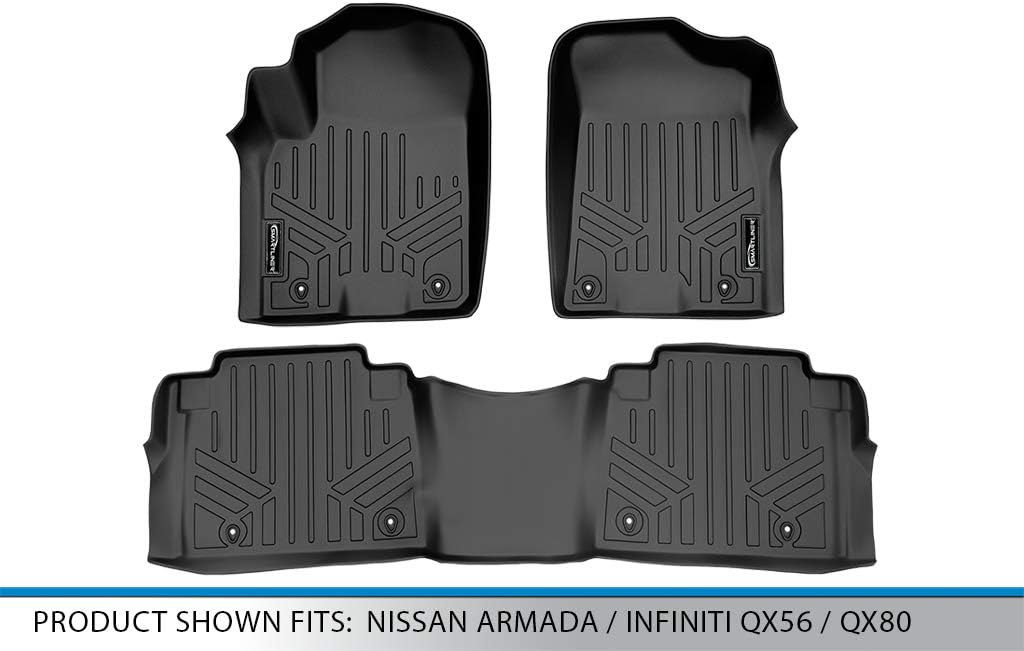 MAXLINER Floor Mats 2 Row Liner Set for 2011-2013 Infiniti QX56