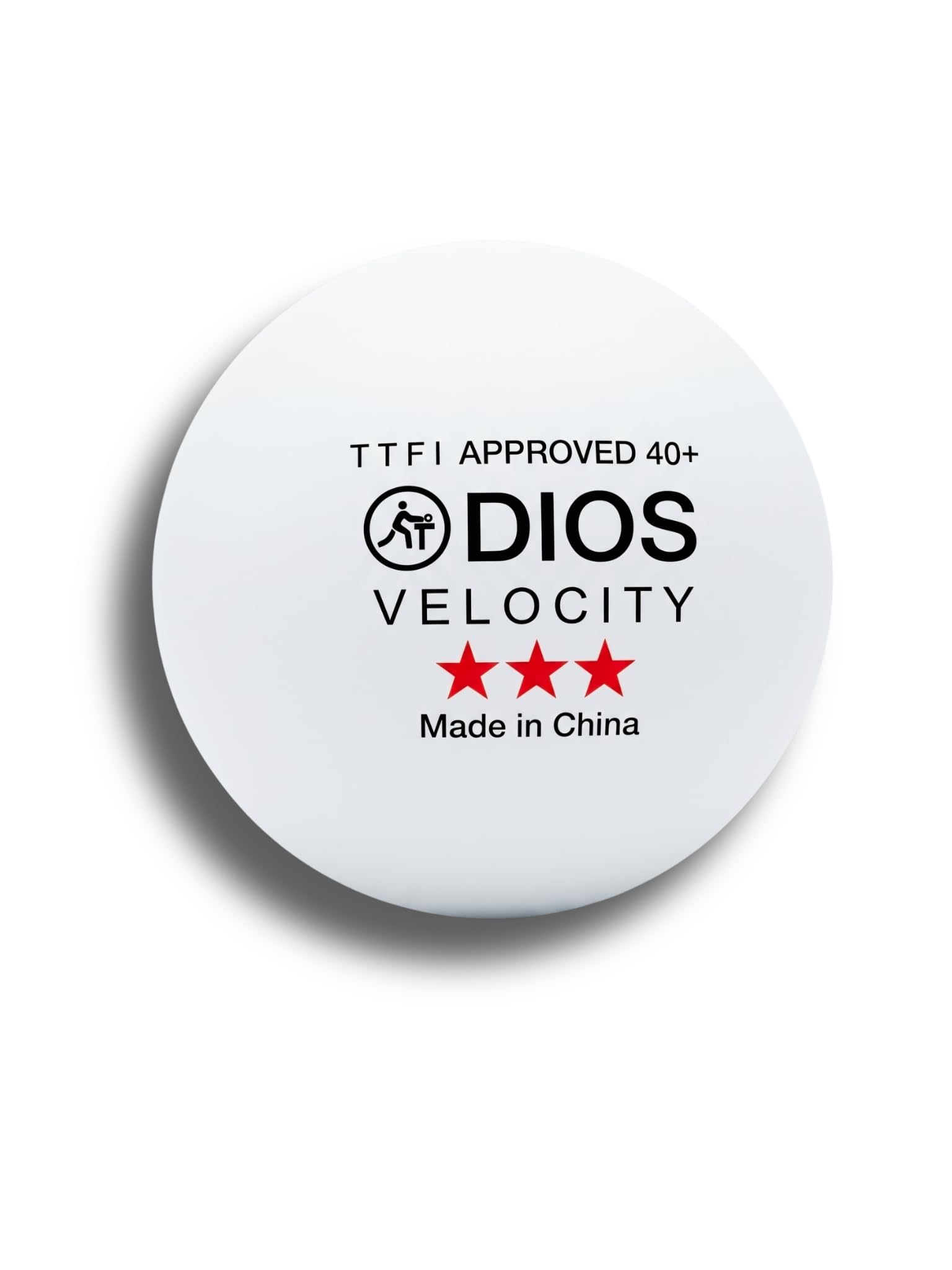 Dios Velocity 3 Star Table Tennis Balls 40+ MM ABS White Pack of 6 | TTFI APPROVED FOR TOURNAMENTS, PREMIUM ABS CONSTRUCTION, PRECISION 40+ MM SIZE, TRUE 3-STAR PERFORMANCE-image-25