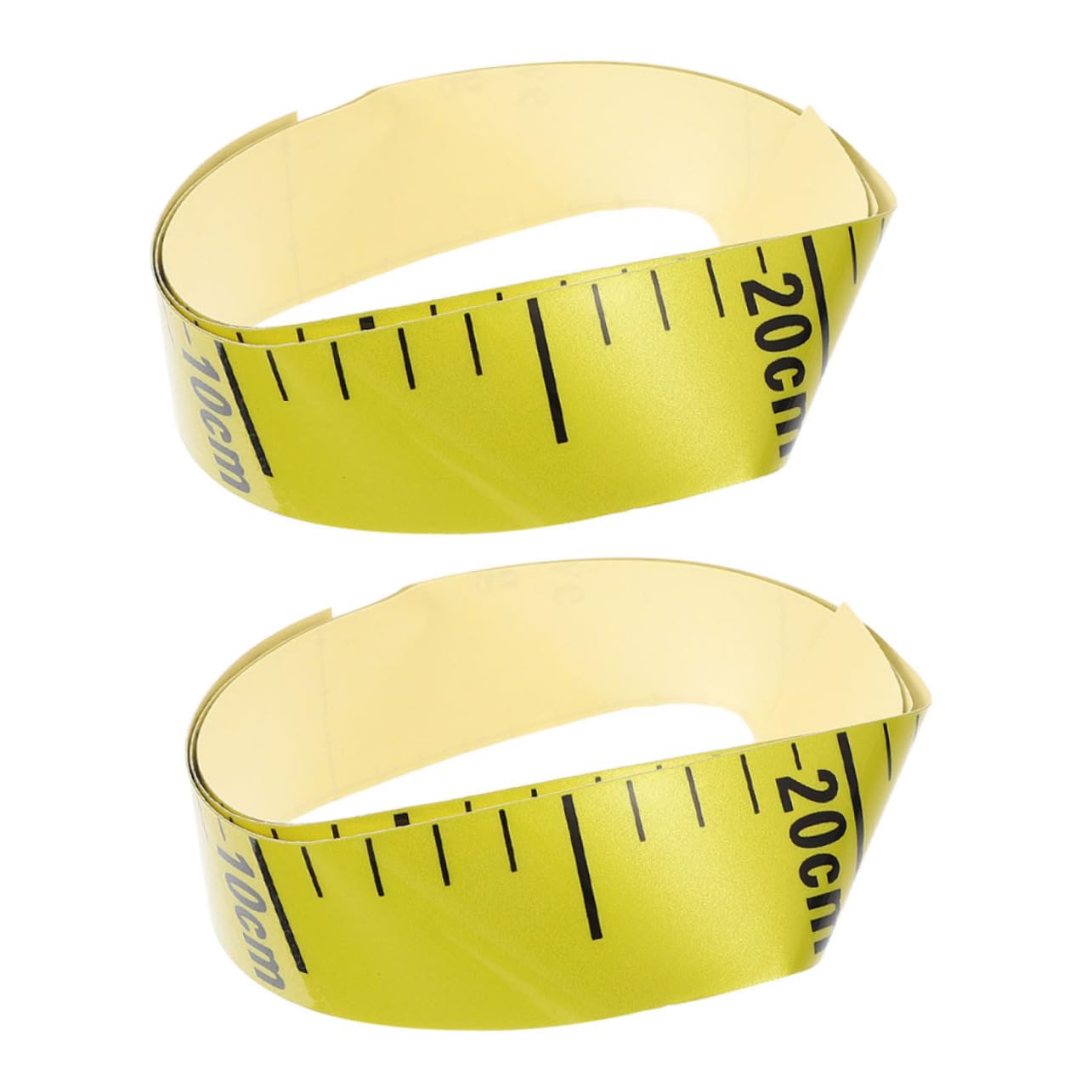 2piezas Escala Agua Cinta Métrica Adhesiva Regla Adhesiva Para Medir De Agua Amarillo Útil Piscinas y Estanques